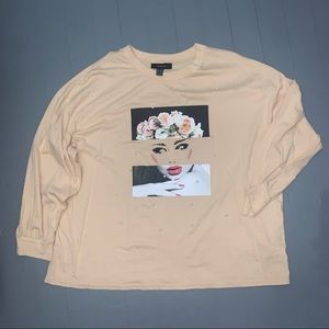 Pearl detail long sleeve